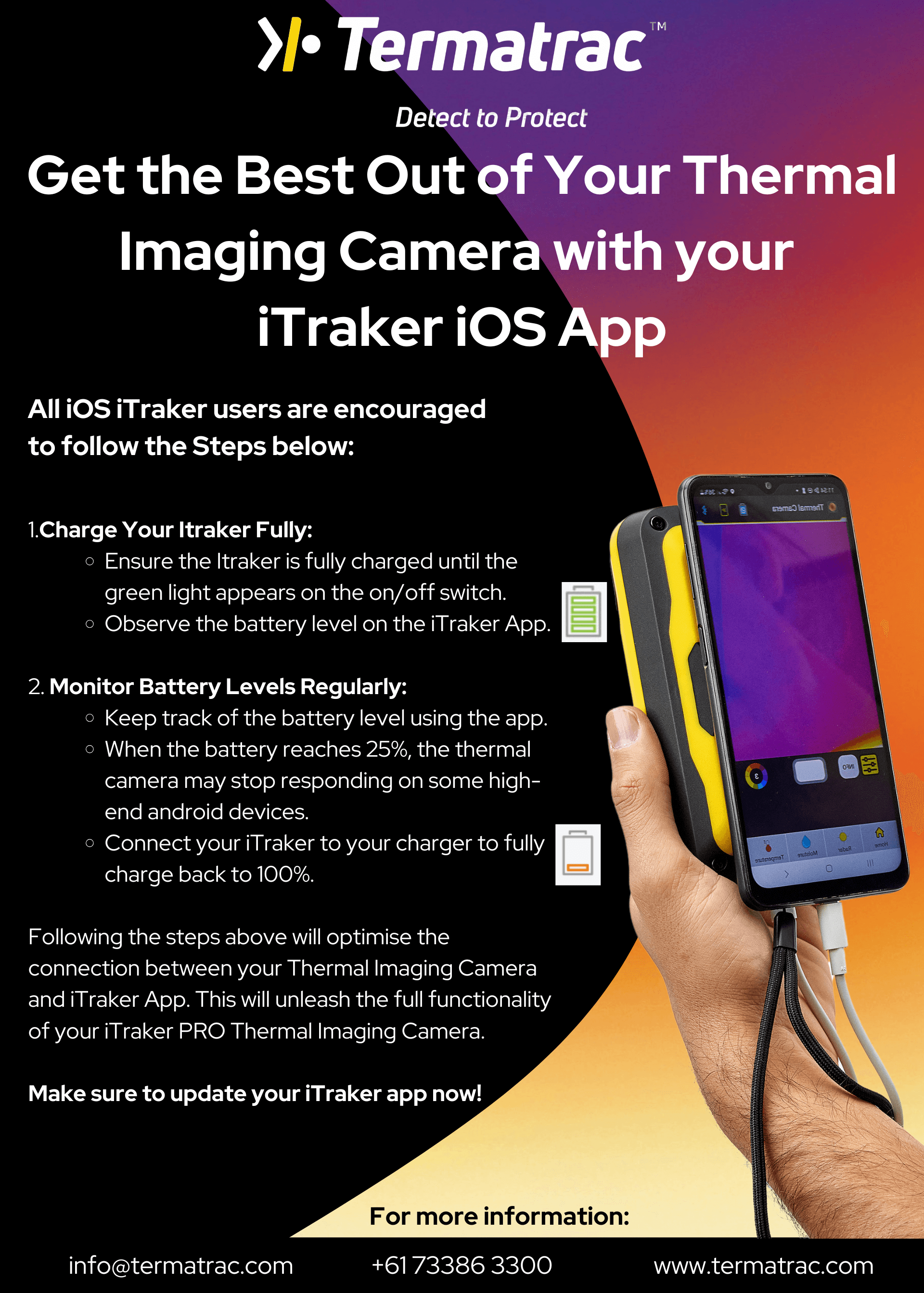 Get the Best Out of Your Thermal Imaging Camera with your iTraker iOS App